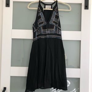 Chloe Oliver Beaded Black Dress Small
